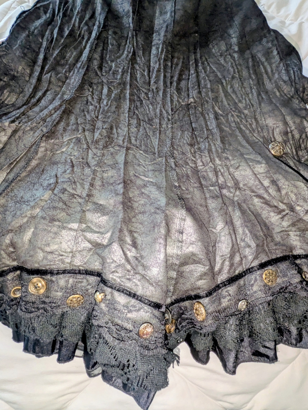 Anthropologie HAZEL Black Skirt with Button Trim. SZ Med.